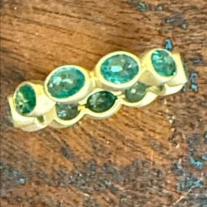 Jes MaHarry “Emerald Heart Ring”. New in box from Sundance.